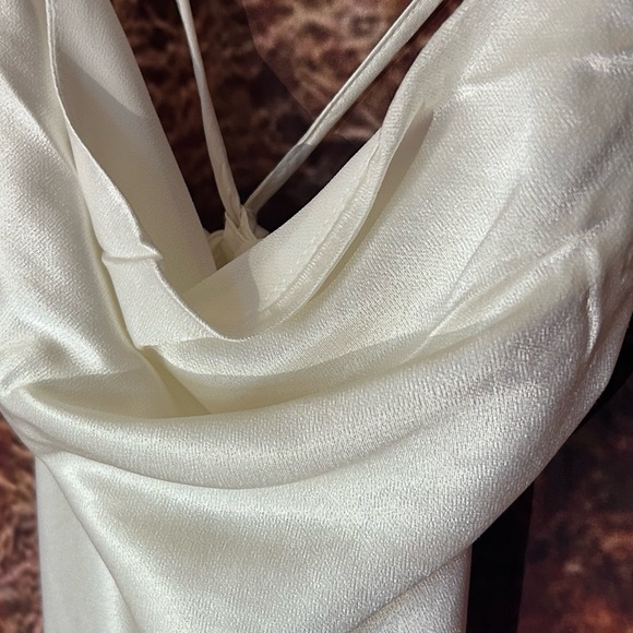 Mandie Satin Cowl Neck Jumpsuit by Meshki - Picture 12 of 12